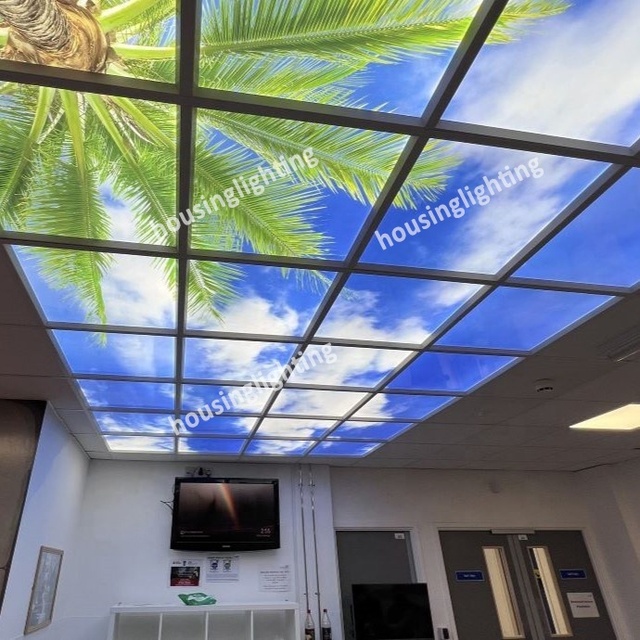 Modern Sky Cloud Panel Light 2x4ft 1200x600 40W 30W Backlit Surface Ceiling Sky Light Blue Artificial Sky Panel Light