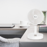 Nouveauté Ventilateur portable puissant 2 en 1 pour la maison et le camping-car, mini ventilateur USB rechargeable de 7 pouces, 3 vitesses, moteur sans balais pliable, été