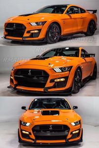 Para Ford Mustang MP Concepts GT500 2015-2022, Parachoques Delantero, Divisor de Parachoques, Alerón, Difusor, Estilo Fibra de Carbono Negro Brillante - Product Image 3