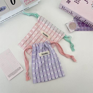 Cotton Mesh Checked Dust-proof Storage Bag - Product Image 5