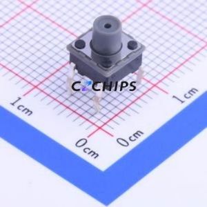 SKQJAEA010 Tactile Switch Through hole Component (THT) Switch Single Pole Single Throw Round Button Through Hole 6.6mm - Product Image 1