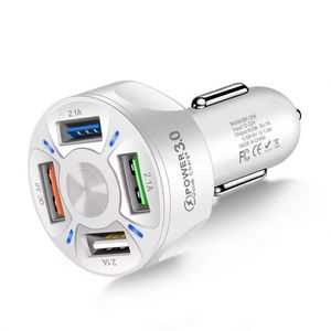 High Quality QC3.0 Mobile Phone Fast Car Charger 4 Port USB for iPhone for For <b>Samsung</b> Tablet USB Charger Quick Charge - Product Image 1