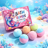 Coffret cadeau de bombes de bain de Noël, bombes de bain effervescentes pour les clients du salon