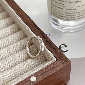 Silver Ruitai S925 Sterling Silver Korean Style Fish Scale Round <b>Ring</b> Open Design Unisex Fashion Jewelry Gift - Product Image 3