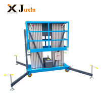 Plateforme élévatrice mobile électrique hydraulique verticale en aluminium à mât simple/double, réglable de 4 à 16 m, petite échelle de travail aérien