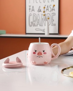 Lelyi-taza <span class=keywords><strong>de</strong></span> agua <span class=keywords><strong>de</strong></span> cerdo con dibujos animados, bonita y creativa, rosa, regalo - Product Image 6