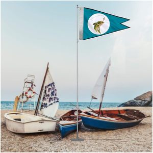 Venta al por mayor 110 GSM tejido poliéster triángulo barco bandera doble cara poste bolsillos ojales izquierda <span class=keywords><strong>Burgee</strong></span> estilo <span class=keywords><strong>Burgee</strong></span> tela - Product Image 6