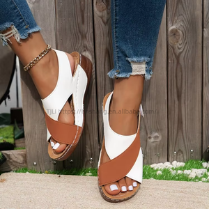 Designer Female Flat Sandals Elegant Casual <b>Shoes</b> Ladies Summer Anti-Slippery Breathable Features Upper Made PU - Product Image 6
