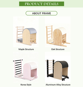 <span class=keywords><strong>Corrector</strong></span> de Columna Profesional para Pilates, Barril de Madera de Roble, Acolchado Confortable para Fortalecimiento del Core, Fabricante de Equipos de Gimnasio - Product Image 3