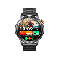 Montre connectée AK93 pour hommes, écran AMOLED 1,53 pouces, batterie 1000 mAh, puce 8773EWE, mémoire 128 Mo, Bluetooth 5.2, assistant vocal IA, appels, plus de 100 sports, IP68
