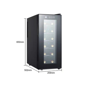 Refrigerador de lujo de <span class=keywords><strong>12</strong></span> <span class=keywords><strong>botellas</strong></span> con puerta de vidrio para vino y bebidas para bar - Product Image 5