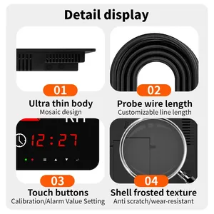 Termômetro Higrômetro Digital Durável RC812-C com Sonda para PC e Função de Calibração, Registro em Tempo Real para Armazém e Fábrica - Product Image 5