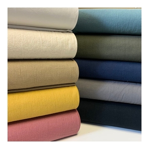Tela de Mezcla de Algodón y Lino de Buena Calidad en Rollo, Lote al por Mayor, Tela Tejida de Mezcla de Algodón y Lino de Fábrica, Color Sólido - Product Image 2