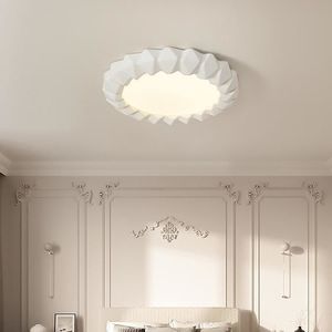 Lámpara de Techo LED de Estilo Japonés Wabi-Sabi, Protección Ocular, Moderna, Minimalista, Estilo Europeo Francés para Dormitorio Principal - Product Image 5