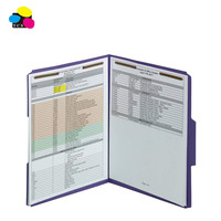 2 Fasteners Purple Reinforced 3/4"Expansion 1/3-Cut Tab Letter Size 50PCS/Box Fastener Folder