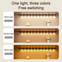 Applique murale LED ultra-mince de 60 cm avec détecteur de mouvement, design moderne pour armoires de cuisine et placards, nouvelle version