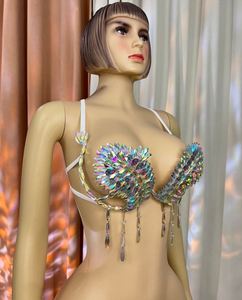 Nouveau soutien-gorge à armatures <span class=keywords><strong>Samba</strong></span> Carnival Rainbow Stone pour la danse du ventre, idéal pour les fêtes EDC, les Raves, les défilés d'Halloween, le Mardi Gras et les spectacles de Jouvert - Product Image 5
