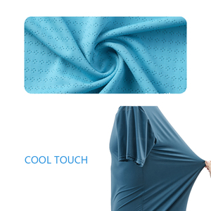 Spandex vải bán buôn Vòng cổ t Áo sơ mi tập luyện được thiết kế t Áo sơ mi thể thao khô phù hợp với người đàn ông t Áo sơ mi - Product Image 4