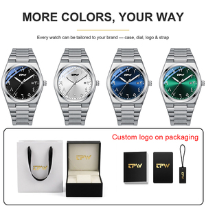 Orologi <span class=keywords><strong>da</strong></span> Polso al Quarzo Arabi di Lusso Personalizzati OEM per Uomo, Impermeabili con Logo Personalizzato - Product Image 2