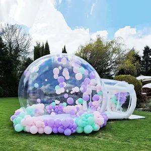 Tenda transparan Rumah gelembung tiup luar ruangan balon anak portabel rumah menyenangkan balon gelembung dapat dilipat rumah untuk pesta
