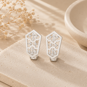 Boucles d'oreilles pendantes de créateur en or 22 carats pour femme, légères, élégantes, bijoux de mariage, pour fêtes et occasions spéciales, accessoire de mode - Product Image 3