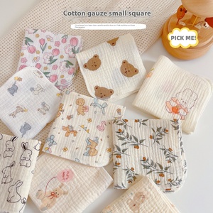 100% coton doux, carrés de mousseline pour bébé, gaze respirante, lingettes pour le visage, les frottements et le changement de couche pour nouveau-né - Product Image 1
