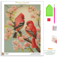 Peinture Diamant 5D Chenistory Oiseau pour Adultes, Kit de Peinture Diamant Complet Rond DIY, Cadeau Animalier, Kits d'Art