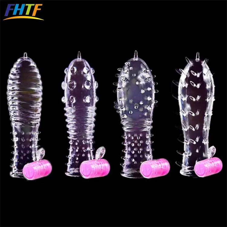 Секс-игрушки для взрослых, мужские многоразовые презервативы в горошек с шипами, удлинитель пениса, кольцо на член, вибратор, Эротические парные игрушки