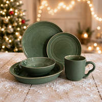 Service de vaisselle en céramique, assiettes à dîner, ensemble de plats de couleur unie, assiettes à salade, bols à soupe, ensemble d'assiettes et de bols pour restaurant, hôtel