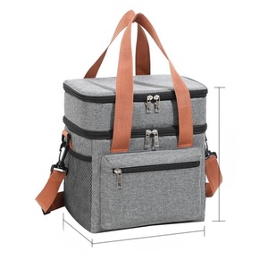 Wholesale Custom Large Capacity Insulated Portable Double Layer Reusable Waterproof Outdoor Camping Storage Lunch Box Cooler Bag - Product Image 2