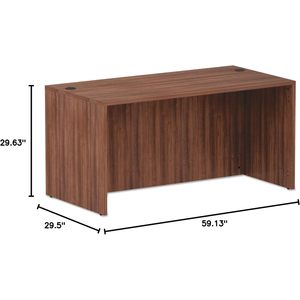 Coque de bureau droite moderne en noyer de la série Alera Valencia, 59,13 po x 29,5 po x 29,63 po, bureaux de direction - Product Image 3