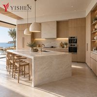 Fournisseur d'armoires de cuisine sur mesure, armoires modulaires en bois modernes avec îlot central et ensembles de rangement pour maisons neuves et projets de rénovation