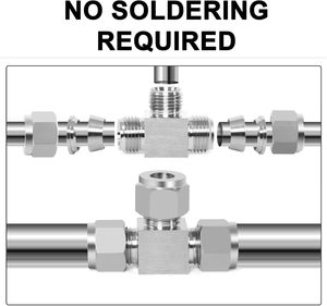 Conector en T <span class=keywords><strong>de</strong></span> Compresión <span class=keywords><strong>de</strong></span> Doble Férula <span class=keywords><strong>de</strong></span> Acero Inoxidable 304, 1/4, <span class=keywords><strong>3</strong></span>/<span class=keywords><strong>8</strong></span> y <span class=keywords><strong>3</strong></span>-25 mm <span class=keywords><strong>de</strong></span> Diámetro Exterior <span class=keywords><strong>para</strong></span> Tuberías, Conector Unión <span class=keywords><strong>para</strong></span> Tuberías Hidráulicas - Product Image 5