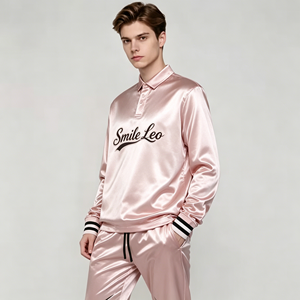<span class=keywords><strong>Polo</strong></span> a Maniche Lunghe da Uomo con Logo Personalizzato, <span class=keywords><strong>Polo</strong></span> Lucida da Uomo, Elegante <span class=keywords><strong>Polo</strong></span> a Righe Bianche e Nere per Abbigliamento Casual - Product Image 1