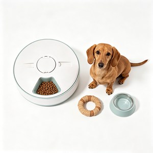 Dual Mode Manual Auto Feeder Easy Assemble Anti-Overflow Household Cat Dog Feeding Bowl - Product Image 1