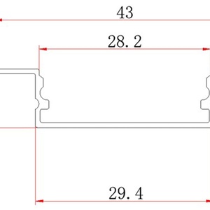 โปรไฟล์อะลูมิเนียมแบบไม่มีร่องสำหรับไฟ LED แบบติดหลัง ขนาด 30*10 ซม. พร้อมฝาครอบกระจายแสงแบบใสและแบบขุ่น  ลดราคาพิเศษ - Product Image 6