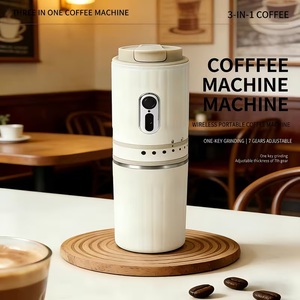 Machine à café portable multifonction <span class=keywords><strong>avec</strong></span> moulin intégré, réglage de la finesse de mouture et <span class=keywords><strong>filtre</strong></span> à mailles fines pour le camping, les voyages, le bureau et la maison - Product Image 2
