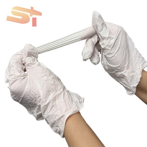 SIKE Guantes de Trabajo Desechables de Nitrilo, 100 Piezas, Blancos, Antideslizantes, Sin Polvo, Sin Silicona, Dedos Texturizados, Para Uso en Caja Seca - Product Image 5