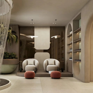 Design d'intérieur et aménagement de boutique de luxe pour un magasin phare de marques de beauté en bois massif et verre - Product Image 1