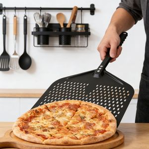 Juego <span class=keywords><strong>de</strong></span> Herramientas para Hornear con Diseño Fabuloso: Pala para Pizza, Espátula para Voltear y Cortar Pizza, Piedra para Pizza <span class=keywords><strong>de</strong></span> Cordierita y Pala <span class=keywords><strong>de</strong></span> Silicona - Product Image 5