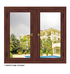 Aislamiento de calor térmico doble romper ventana abatible de aluminio ventanas de aluminio para la comunidad - Product Image 3