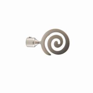 IDEAS LINE 12 - Terminale per Tenda in Metallo, Modello a Spirale, Colore Cromo Satinato - Product Image 1