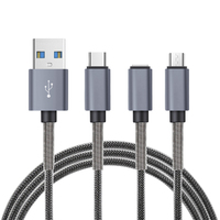 Kabel Pengisian Cepat Tipe-C PD 3A Desain Baru Logam Tembaga Murni Jalinan Pegas Transfer Data Kecepatan Tinggi Nylon Logo Kustom IOS