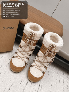 Bottes de neige de luxe pour femmes en daim de chameau et peau de mouton, haute qualité, chaudes pour l'hiver, plateforme, bottes, chaussures, nouveauté - Product Image 1