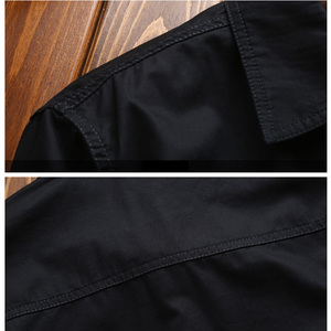 Camicia da uomo di lusso Casual nera oversize a <span class=keywords><strong>maniche</strong></span> lunghe camicie bianche per gli uomini di alta qualità - Product Image 2
