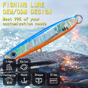 MISTER JIGGING Señuelo <span class=keywords><strong>de</strong></span> <span class=keywords><strong>Pesca</strong></span> Artificial Personalizado, Señuelo <span class=keywords><strong>de</strong></span> Lanzamiento Luminoso <span class=keywords><strong>de</strong></span> Metal, Jig <span class=keywords><strong>de</strong></span> <span class=keywords><strong>Pesca</strong></span> <span class=keywords><strong>de</strong></span> 45g con Forma <span class=keywords><strong>de</strong></span> Pez - Product Image 2