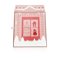Calendrier de l'Avent Personnalisé 12 Jours, Réutilisable, Unique, en Forme de Maison, Emballage Cadeau, Boîte Mystère de Compte à Rebours de Noël