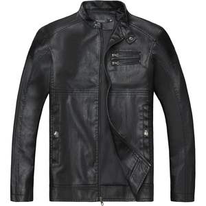 2025 chaqueta de motocicleta XS para hombre, cuello levantado, prendas de vestir ligeras de piel sintética, reversible, con aire acondicionado, diseño teñido liso 3D - Product Image 4