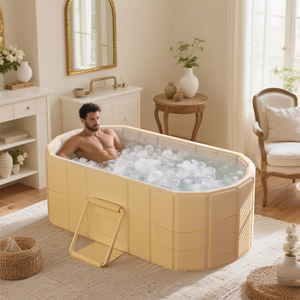 Bañera plegable de PVC respetuosa con el medio ambiente, fácil instalación, ahorro de espacio, bañera portátil para el hogar, viaje, Spa, uso, bañera plegable ovalada - Product Image 2