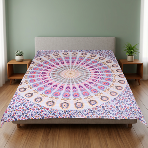 Parure de lit en coton imprimé floral, style hôtelier moderne, avec taies d'oreiller assorties – Offre spéciale - Product Image 2